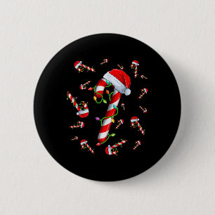 Badge Rond 5 Cm Sucre de canne Joyeux Et Lumineux Rouge Et Blanc C