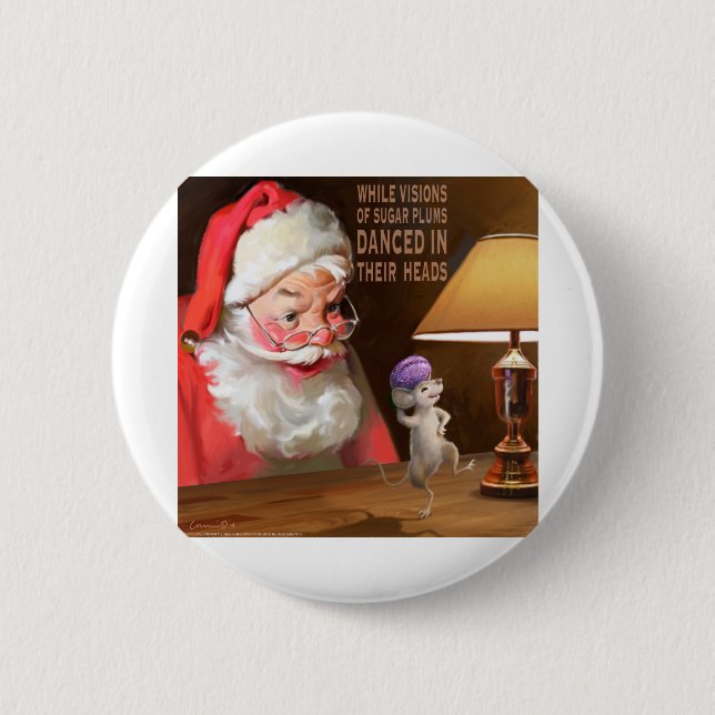 Badge Rond 5 Cm Sucre Plums.tif de CON32 Père Noël 2 (Devant)