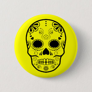 Badge Rond 5 Cm sucre skullz : 1