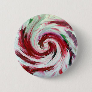 BADGE ROND 5 CM SUCRERIE DE MENTHE POIVRÉE -