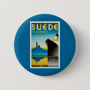 Badge Rond 5 Cm Suede via Londres