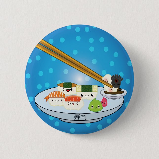 Badge Rond 5 Cm Suhsi Platter (Devant)