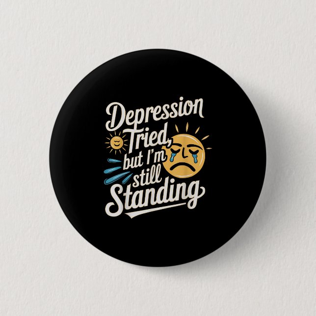 Badge Rond 5 Cm Suicide Awareness Depression Anxiety Mental Health (Devant)