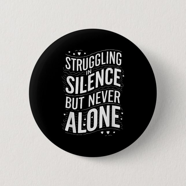 Badge Rond 5 Cm Suicide Awareness Depression Anxiety Mental Health (Devant)