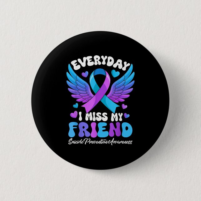 Badge Rond 5 Cm Suicide Awareness Friend Suicide Prevention Awaren (Devant)