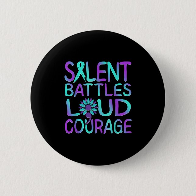 Badge Rond 5 Cm Suicide Awareness Suicide Prevention Suprt Survivo (Devant)