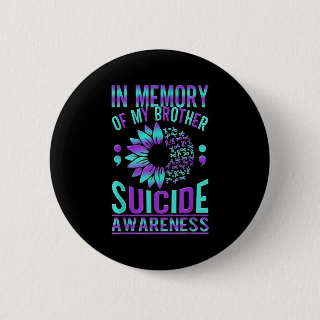 Badge Rond 5 Cm Suicide Awareness Suicide Prevention Suprt Survivo (Devant)
