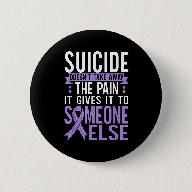 Badge Rond 5 Cm Suicide Awareness Suicide Prevention Suprt Survivo (Devant)
