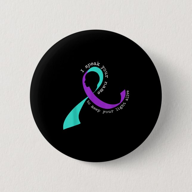 Badge Rond 5 Cm Suicide Awareness Suicide Prevention Suprt Survivo (Devant)