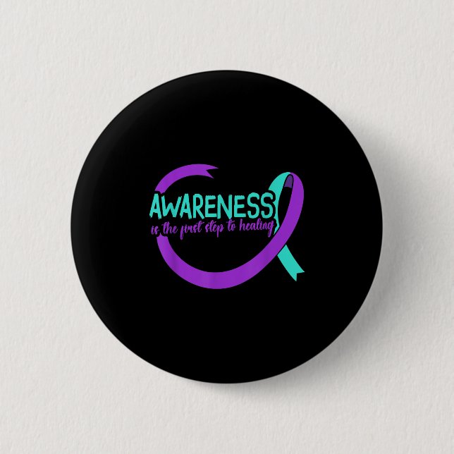 Badge Rond 5 Cm Suicide Awareness Suicide Prevention Suprt Survivo (Devant)