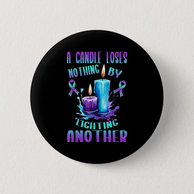 Badge Rond 5 Cm Suicide Awareness Suicide Prevention Suprt Survivo (Devant)