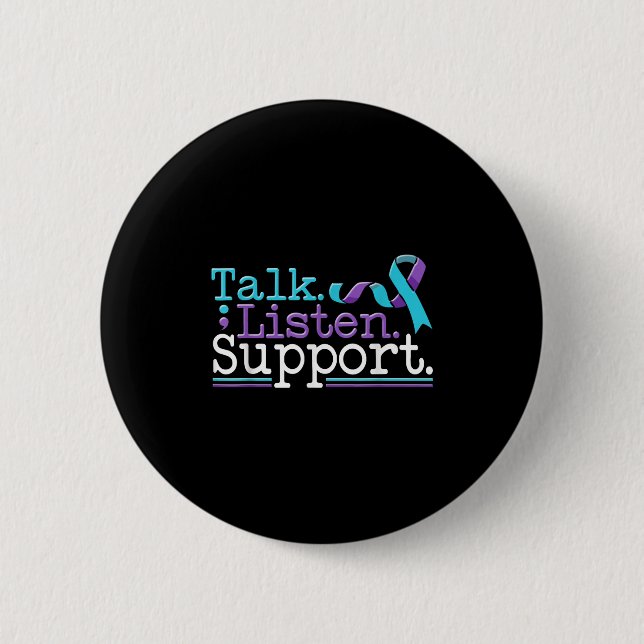 Badge Rond 5 Cm Suicide Awareness Suicide Prevention Suprt Survivo (Devant)