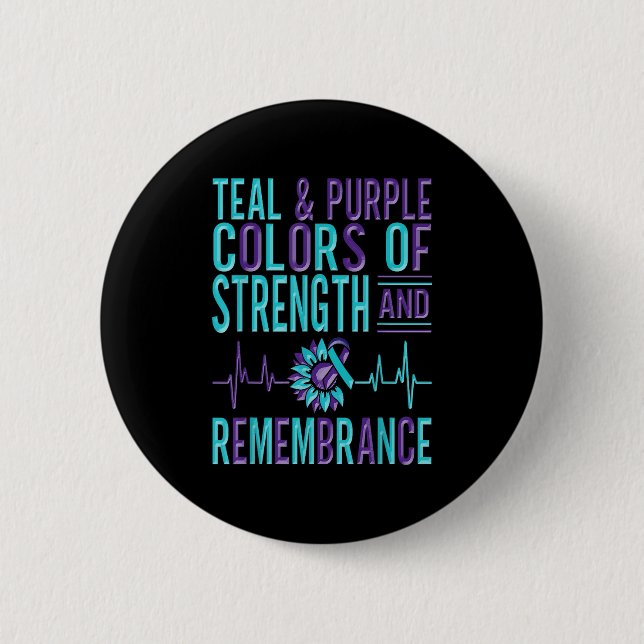 Badge Rond 5 Cm Suicide Awareness Suicide Prevention Suprt Survivo (Devant)