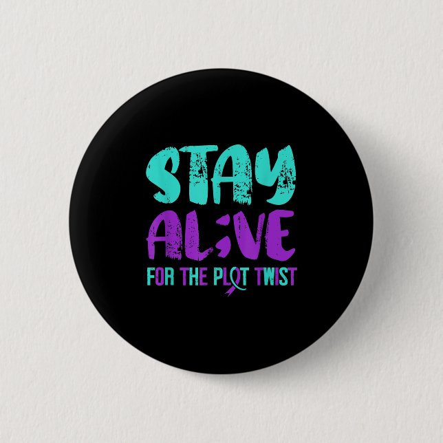 Badge Rond 5 Cm Suicide Awareness Suicide Prevention Suprt Survivo (Devant)