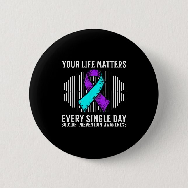 Badge Rond 5 Cm Suicide Awareness Suprt Suicide Prevention Awarene (Devant)