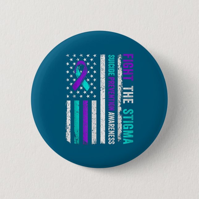 Badge Rond 5 Cm Suicide Prevention Suprt Fight Stigma Suicide Awar (Devant)