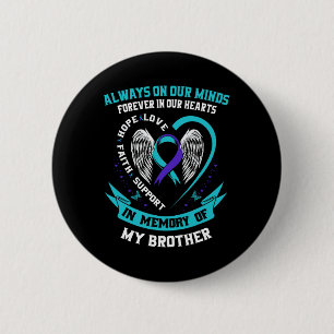 Badge Rond 5 Cm Suicide Sensibilisation Chemise Frère Hommes Femme