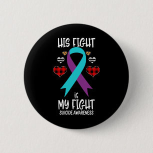Badge Rond 5 Cm Suicide Sensibilisation Ruban Sa Lutte Est Mon Com