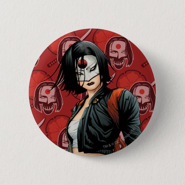 Badge Rond 5 Cm Suicide Squad | Katana Comic Book Art (Devant)