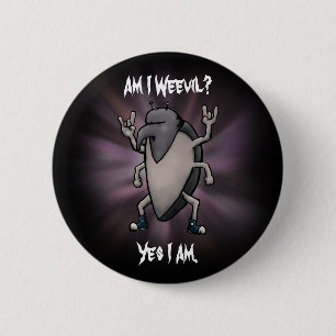 Badge Rond 5 Cm Suis-je Webad Heavy Metal Cartoon