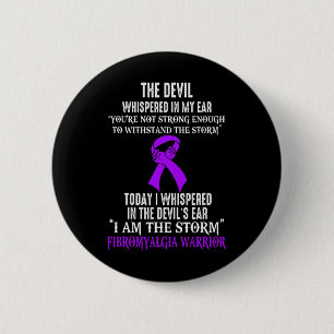 Badge Rond 5 Cm Suis Le Guerrier De Sensibilisation À La Fibromyal