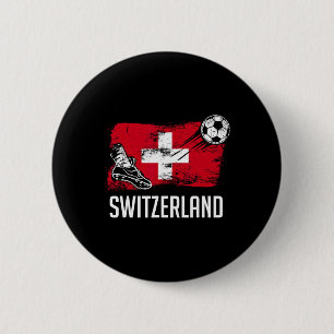 Badge Rond 5 Cm Suisse Maillot Drapeau Équipe de football Suisse 