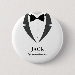 Badge Rond 5 Cm Suit up groomsman best man 6 cm round badge