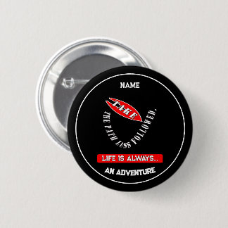 Badge Rond 5 Cm Suivez le chemin moins suivi