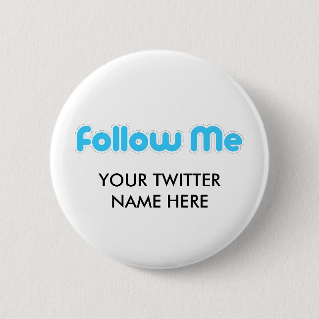 Badge Rond 5 Cm suivez-moi (le gazouillement) (Devant)