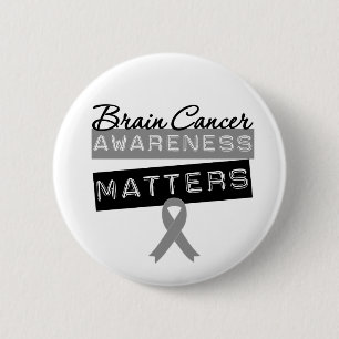 Badge Rond 5 Cm Sujets de conscience de cancer du cerveau