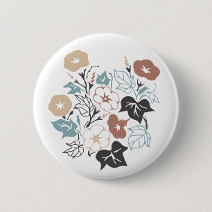 Badge Rond 5 Cm Summer Morning Glory Garden