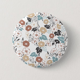 Badge Rond 5 Cm Summer Morning Glory Garden