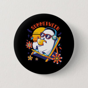 Badge Rond 5 Cm Summerween mignon Fantôme d'été Éffrayant Hallowee