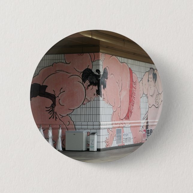 Badge Rond 5 Cm Sumo Mural Art (Devant)