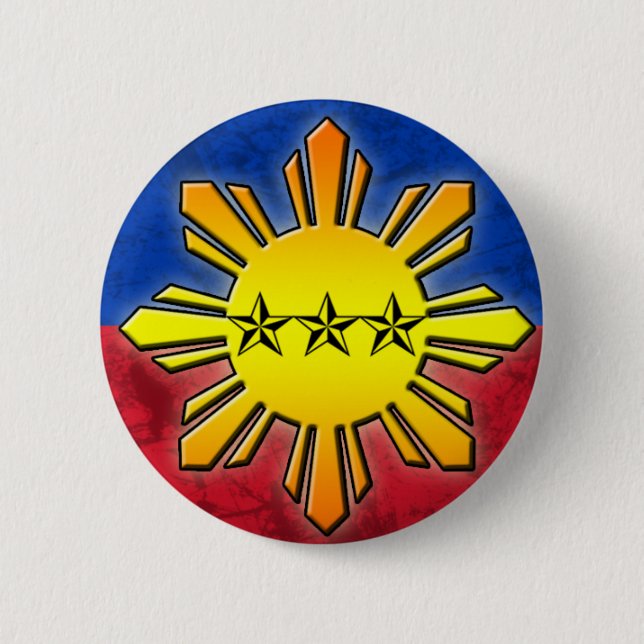 Badge Rond 5 Cm Sun et 3 étoiles (Devant)