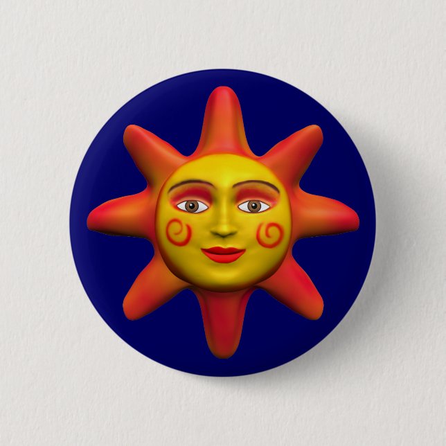 Badge Rond 5 Cm Sun font face (Devant)