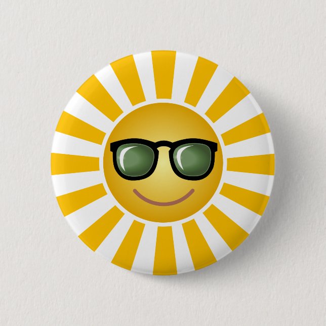 Badge Rond 5 Cm Sun heureux (Devant)