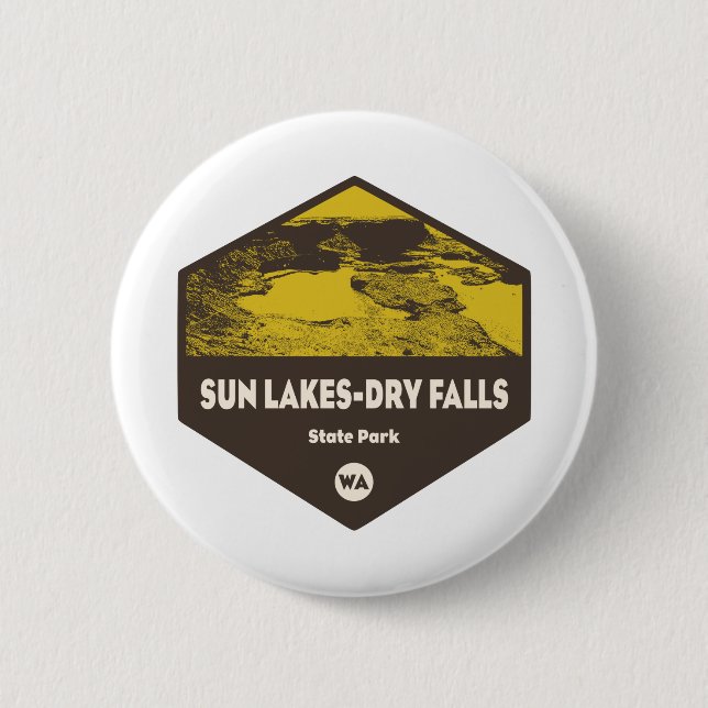 Badge Rond 5 Cm Sun Lakes-Dry Falls State Park Washington (Devant)
