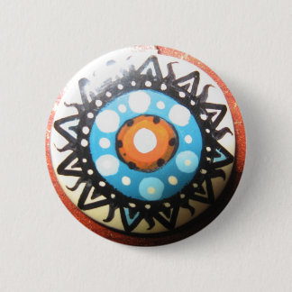 Badge Rond 5 Cm Sun tribal fait main
