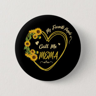 Badge Rond 5 Cm Sunflower Heart Happy Mes Favoris M'Appelent