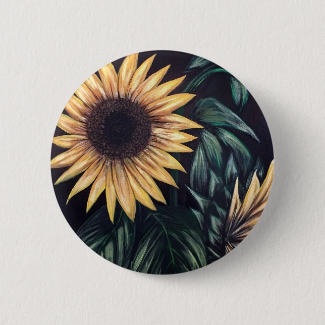 Badge Rond 5 Cm Sunflower Life (Devant)