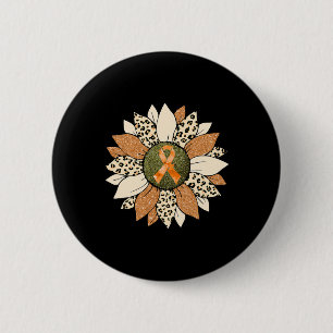 Badge Rond 5 Cm Sunflower Orange Crps Sensibilisation Femmes Guerr