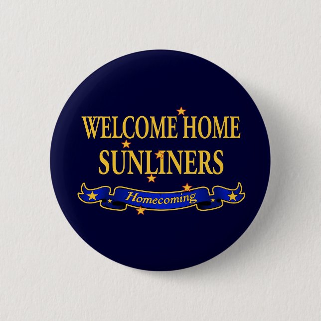 Badge Rond 5 Cm Sunliners à la maison bienvenu (Devant)