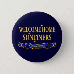 Badge Rond 5 Cm Sunliners à la maison bienvenu