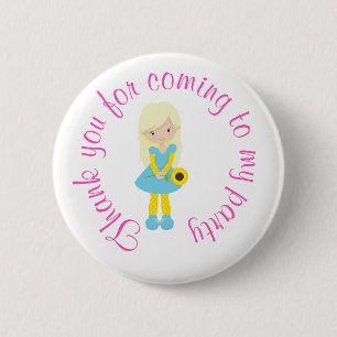 Badge Rond 5 Cm Sunshine et Lemonade "Merci pour venir"