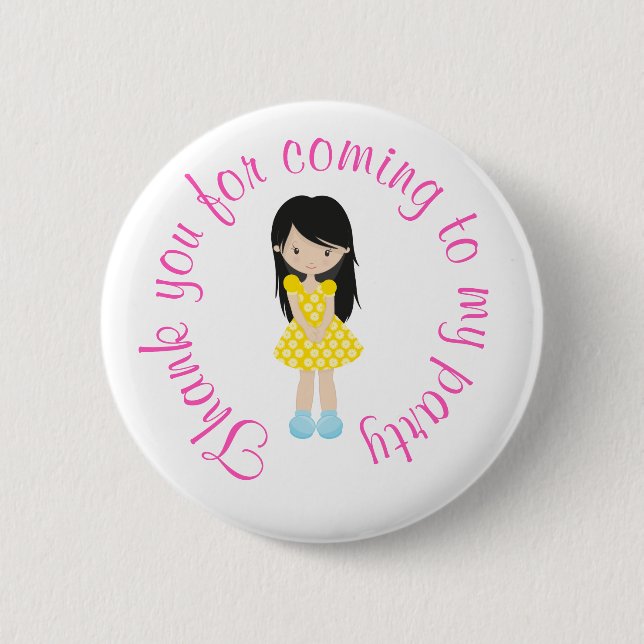 Badge Rond 5 Cm Sunshine et Lemonade "Merci pour venir" (Devant)