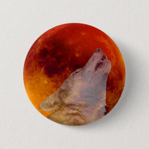 Badge Rond 5 Cm Super Blood Wolf Moon 2019