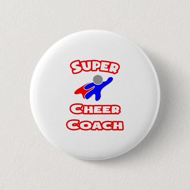 Badge Rond 5 Cm Super Cheer Coach (Devant)