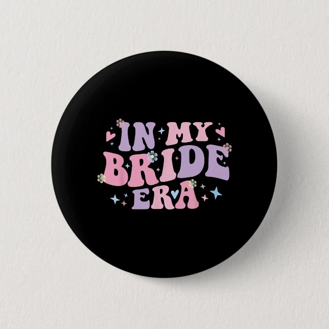 Badge Rond 5 Cm Super Dans Mon Époque De Mariée Pour Femmes Engagé (Devant)