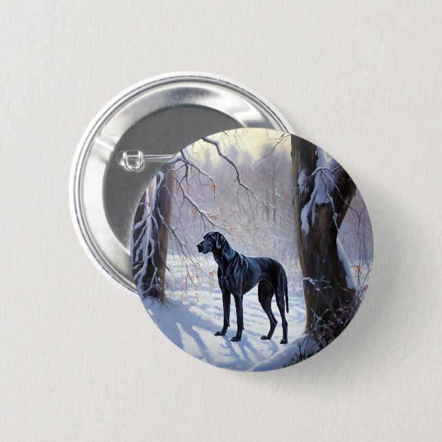 Badge Rond 5 Cm Super Danse Laisser Neige Noël (Devant & derrière)